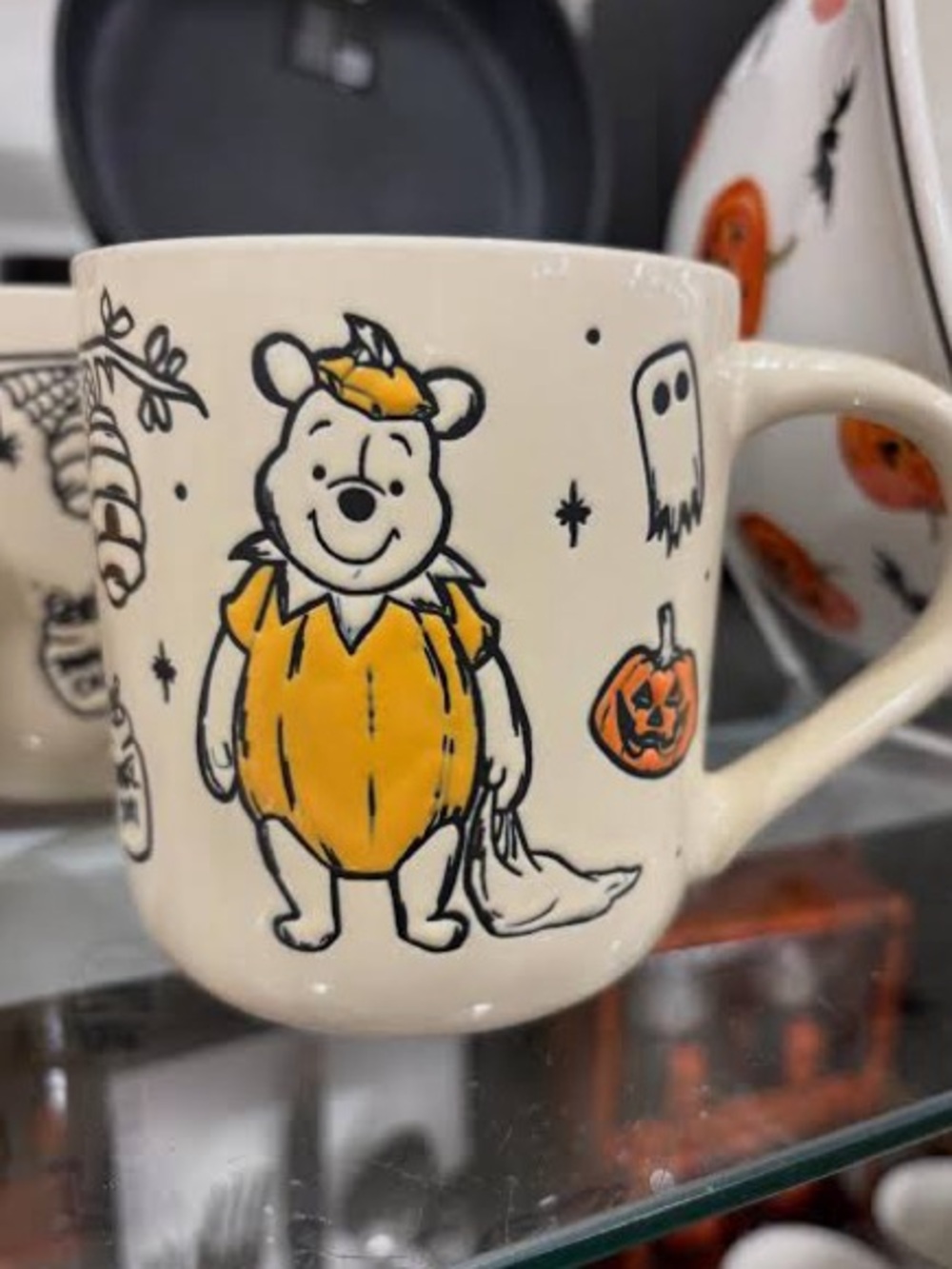 Halloween Pooh Mug - Orange Interior - Picture 1 of 3
